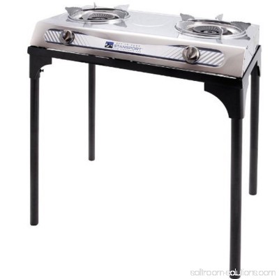 Stansport Stainless Steel 2 Burner Stove with Stand 552252357